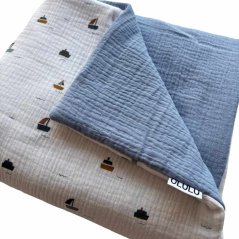 Olulu Mušelínová zateplená dečka lodičky + modrá