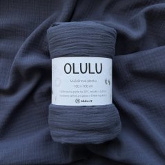 Olulu Mušelínová plenka tmavě modrá Olulu Mušelínová plenka tmavě modrá