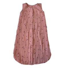 Olulu Lehký mušelínový spací pytel růžová s červenými srdíčky