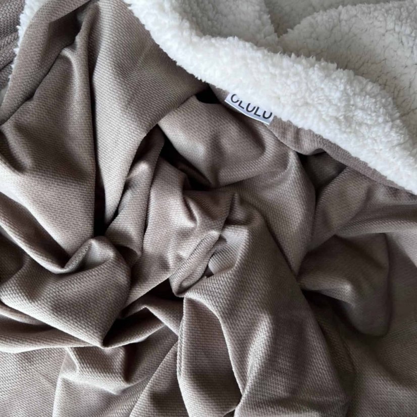 Olulu Beránková dečka velvet coffee