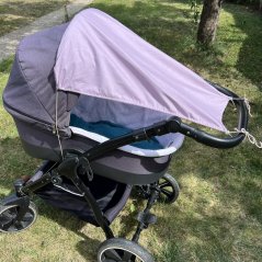 Sluneční clona na kočárek lila
