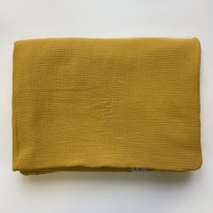 Mušelínová zateplená dečka okrová