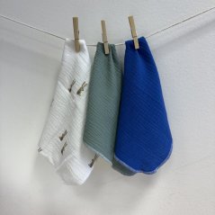 Olulu Sada mini plenek zajíčci, zelená, zářivě modrá