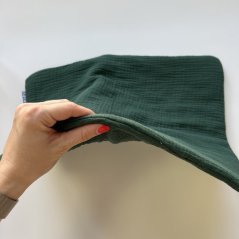 Mušelínový polštářek tenký tmavě zelená