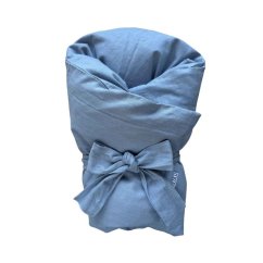 Olulu Péřová zavinovačka 80x80 světle modrý len Olulu Péřová zavinovačka 80x80 světle modrý len